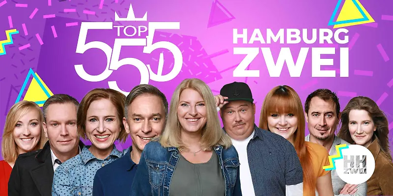 Collage TOP 555 Visual und HAMBURG ZWEI Moderatoren